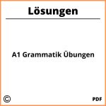 A1 Grammatik Übungen Mit Lösungen Pdf