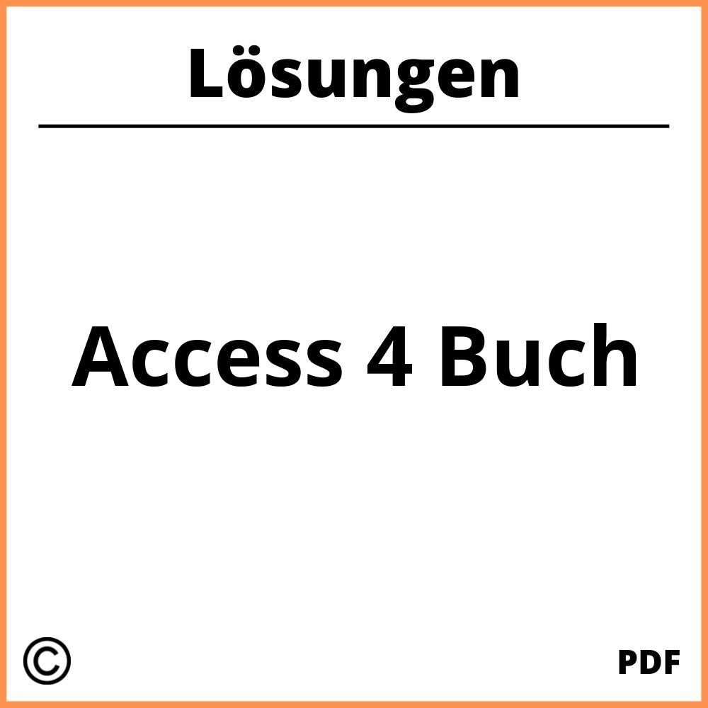 Access 4 Lösungen Buch Pdf