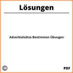 Adverbialsätze Bestimmen Übungen Mit Lösungen Pdf