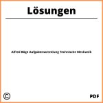 Alfred Böge Aufgabensammlung Technische Mechanik Lösungen Pdf