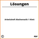 Arbeitsheft Mathematik 1 Klett Lösungen Pdf