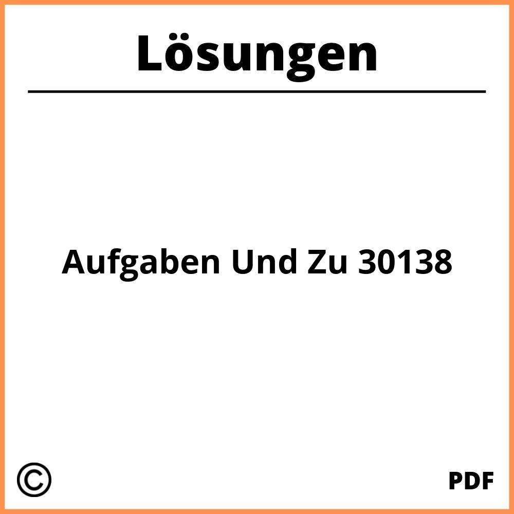 Aufgaben Und Lösungen Zu 30138 Pdf