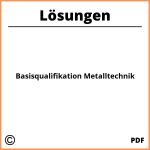 Basisqualifikation Metalltechnik Lösungen Pdf