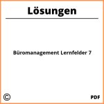 Büromanagement Lernfelder 7 Lösungen Pdf