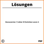 Decouvertes 1 Cahier D'Activites Lecon 4 Lösungen Pdf