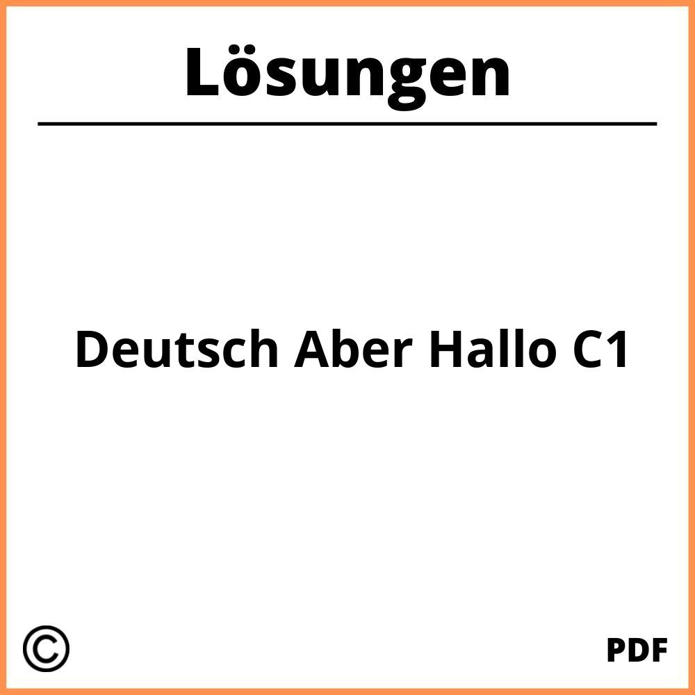 Deutsch Aber Hallo C1 Lösungen Pdf