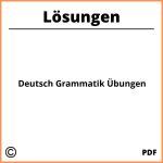 Deutsch Grammatik Übungen Mit Lösungen Pdf