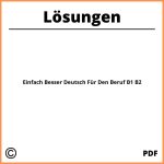 Einfach Besser Deutsch Für Den Beruf B1 B2 Lösungen Pdf