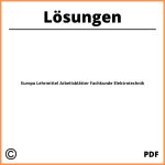 Europa Lehrmittel Arbeitsblätter Fachkunde Elektrotechnik Lösungen Pdf