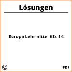 Europa Lehrmittel Kfz 1 4 Lösungen Pdf