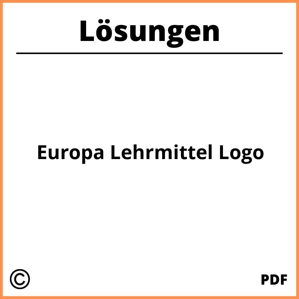 Europa Lehrmittel Logo Lösungen Pdf 2022