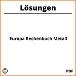 Europa Rechenbuch Metall Lösungen Pdf