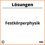 Festkörperphysik Aufgaben Und Lösungen Pdf