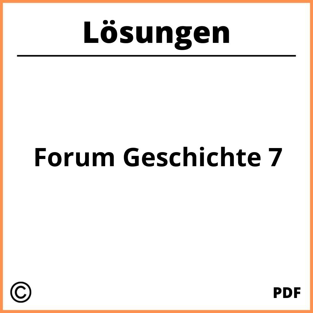 Forum Geschichte 7 Lösungen Pdf