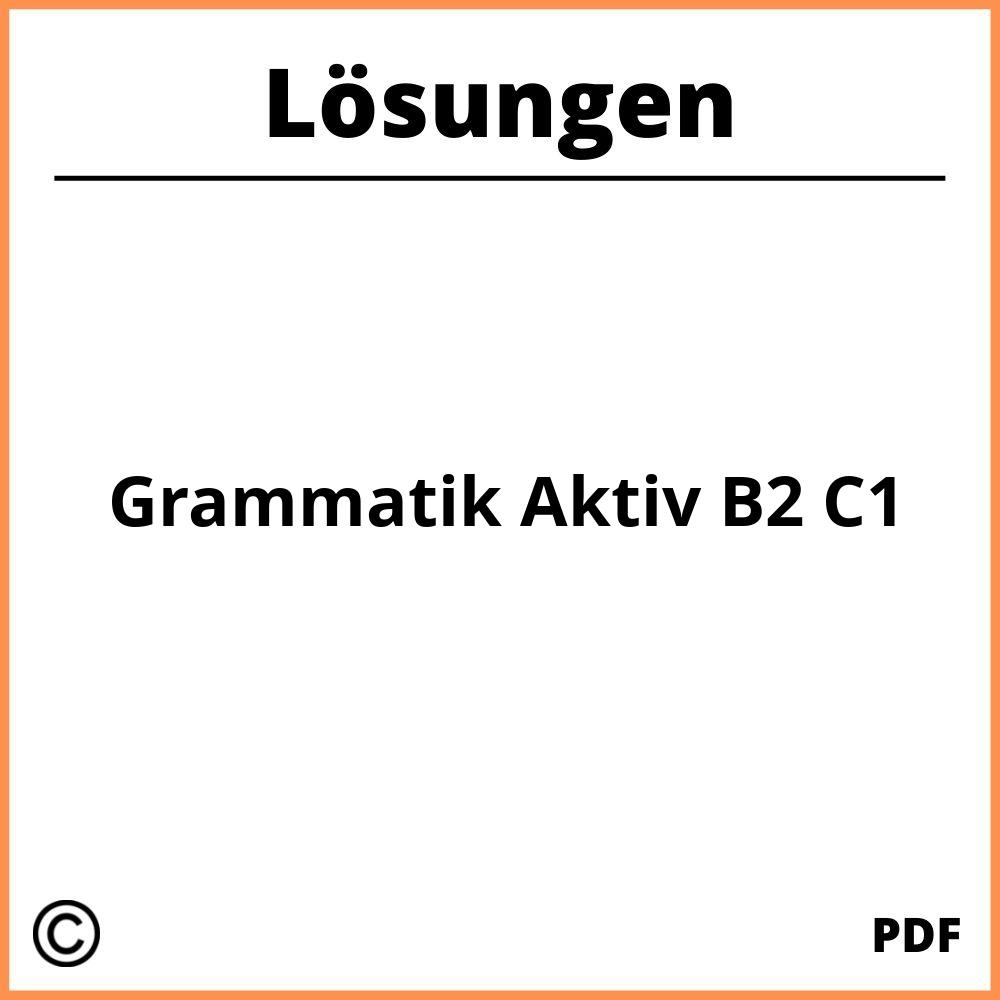 Grammatik Aktiv B2 C1 Lösungen Pdf