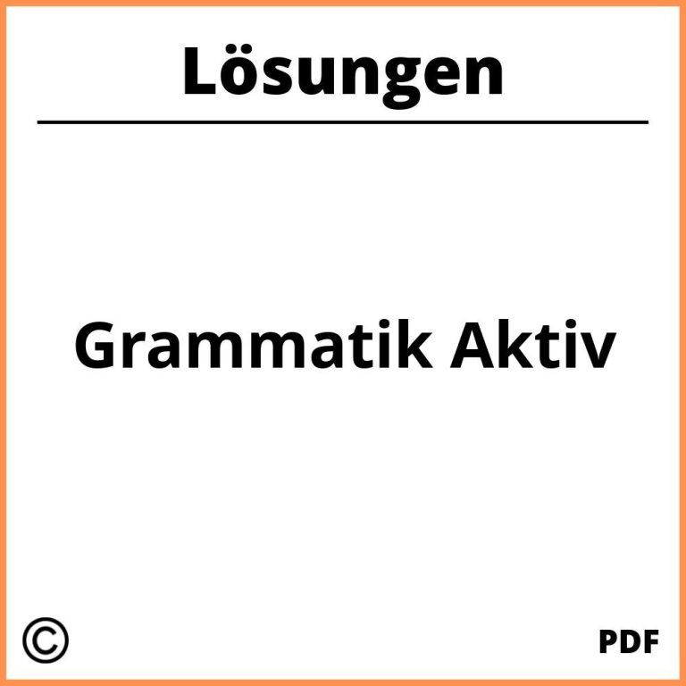 Grammatik Aktiv A1 B1 Lösungen Pdf 2023