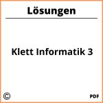 Klett Informatik 3 Lösungen Pdf