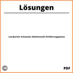 Lambacher Schweizer Mathematik Einführungsphase Lösungen Pdf