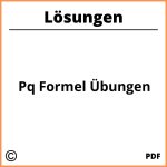 Pq Formel Übungen Mit Lösungen Pdf