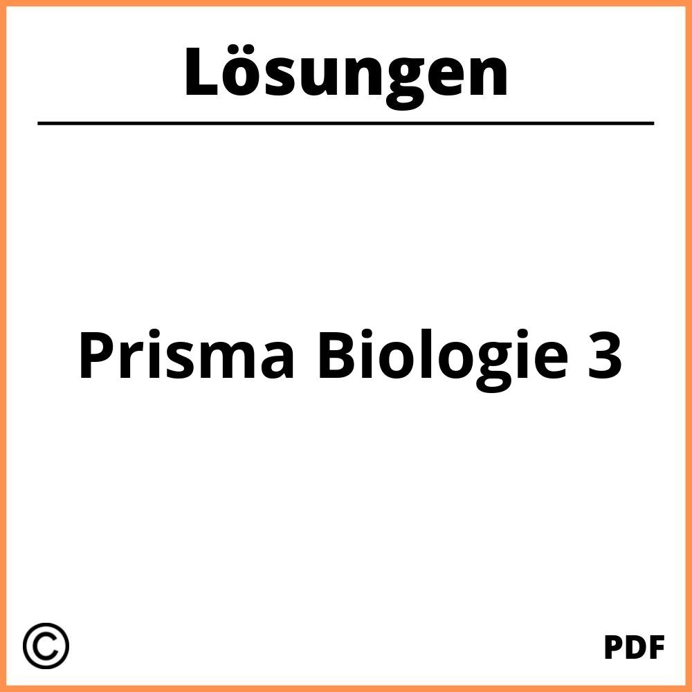 Prisma Biologie 3 Lösungen Pdf