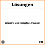 Satzreihe Und Satzgefüge Übungen Mit Lösungen Pdf