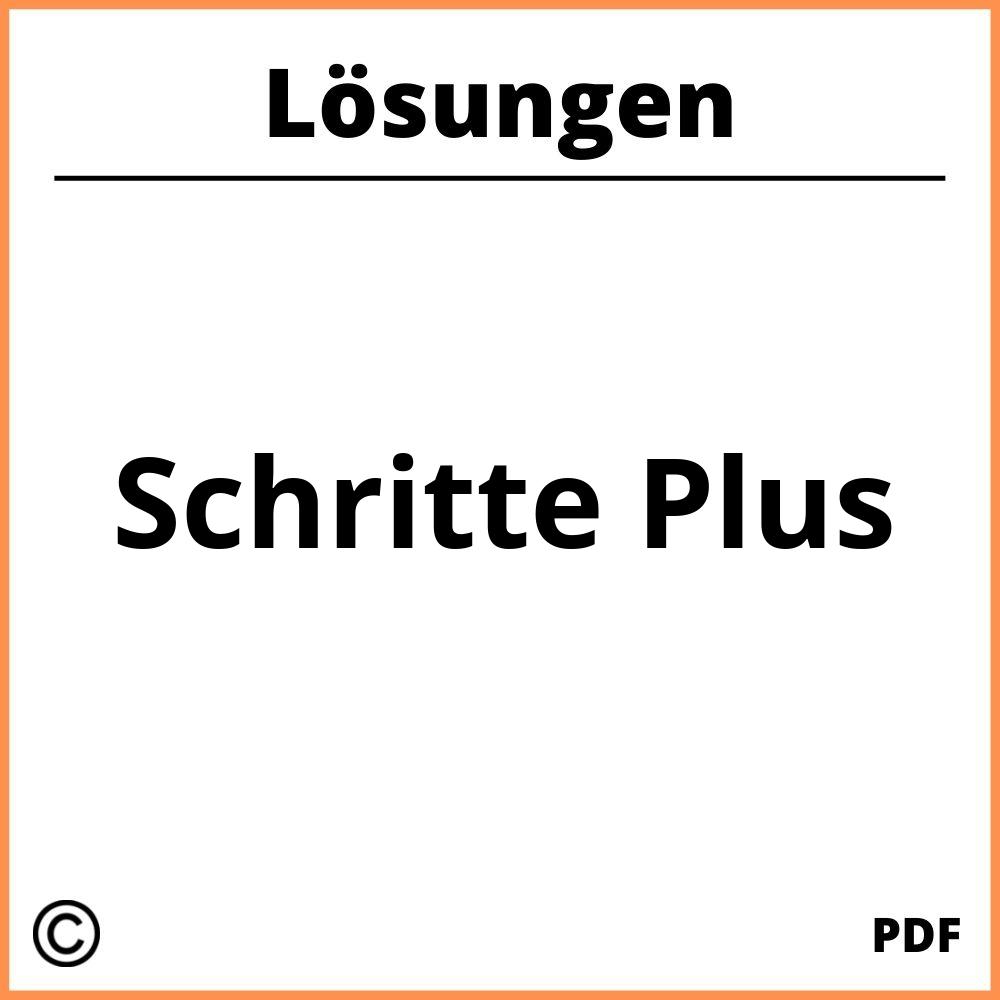 Schritte Plus Lösungen Pdf