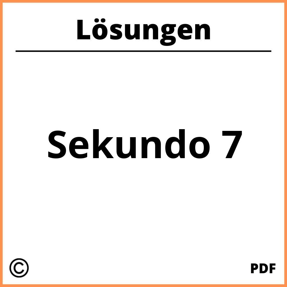 Sekundo 7 Lösungen Pdf