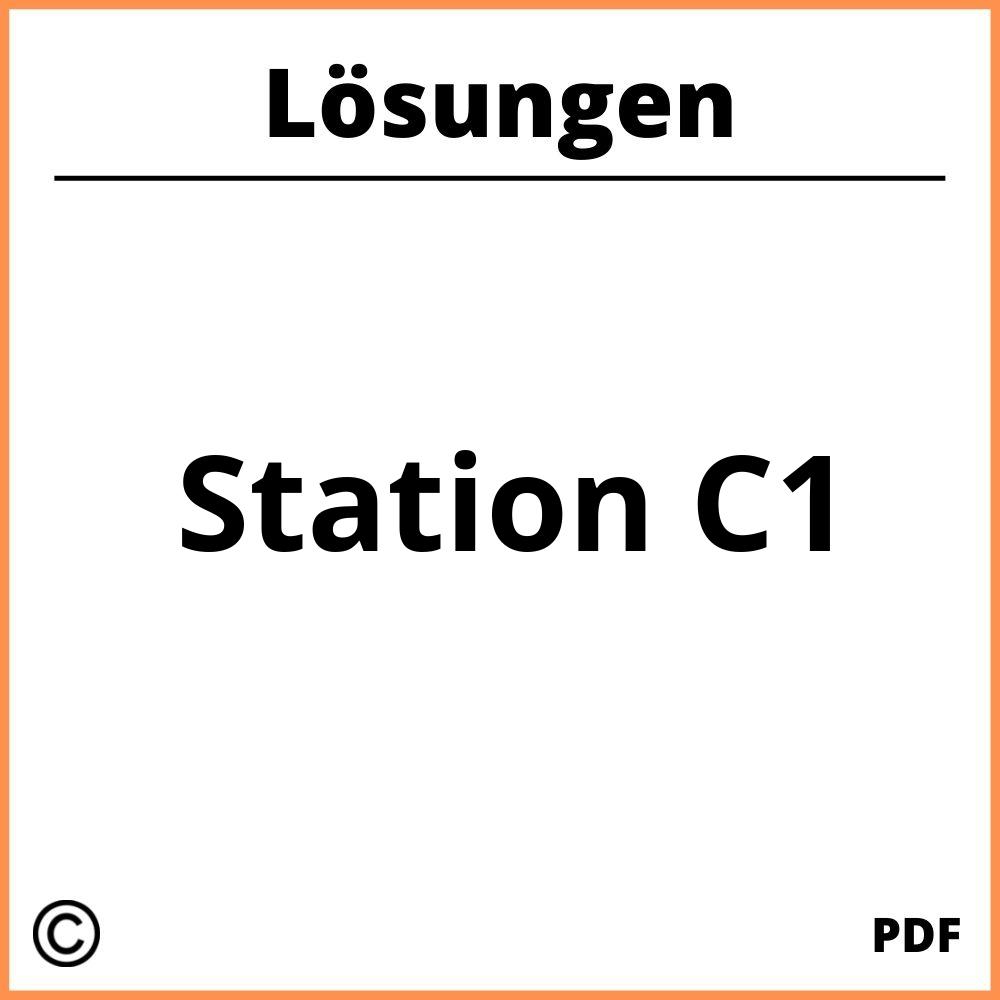 Station C1 Lösungen Pdf