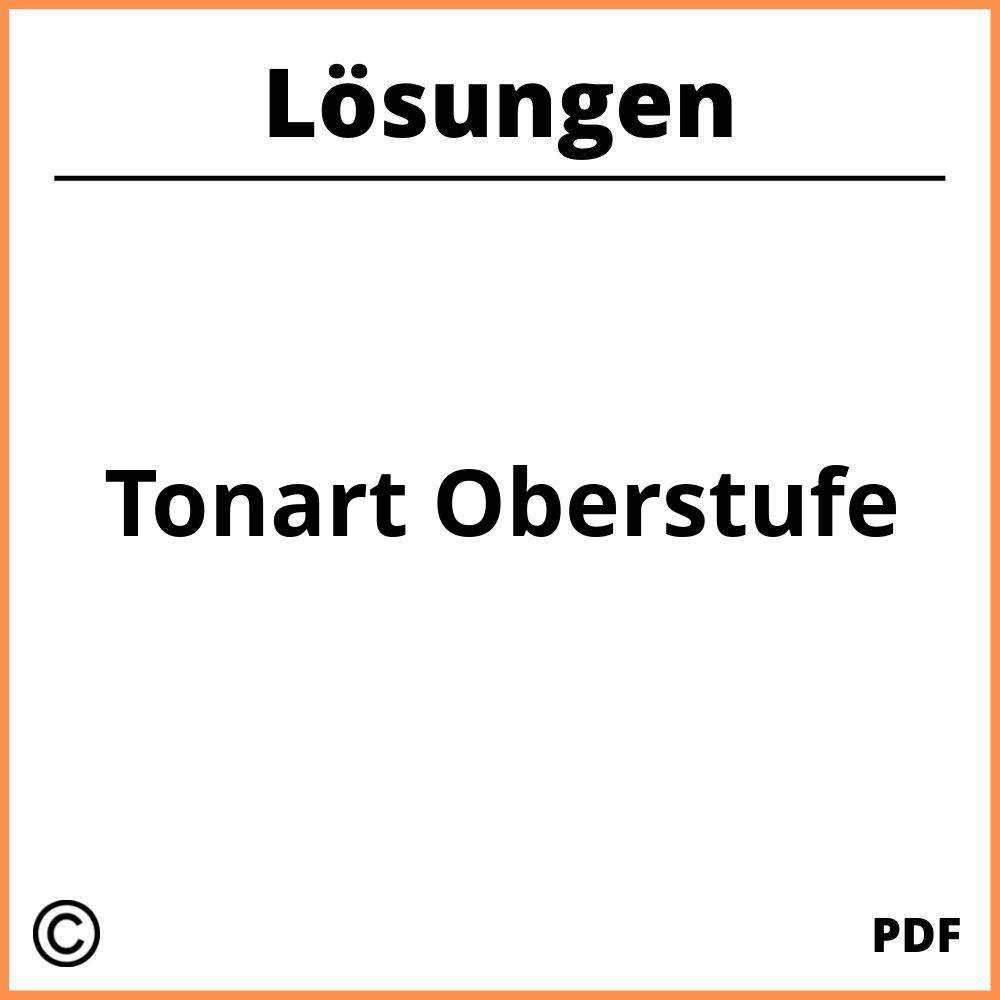 Tonart Oberstufe Lösungen Pdf