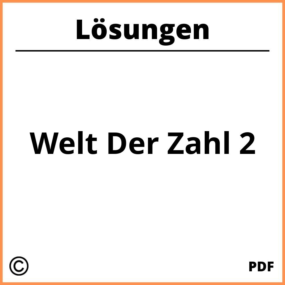 Welt Der Zahl 2 Lösungen Pdf