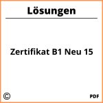 Zertifikat B1 Neu 15 Lösungen Pdf